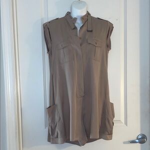 Sleeveless Tan Women's Romper